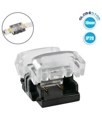 GloboStar® 70717 Ταχυσύνδεσμος Ένωσης IP20 - Strip To Strip Connector για Ένωση 2 x Μονόχρωμες Ταινίες LED Πλάτους 10mm